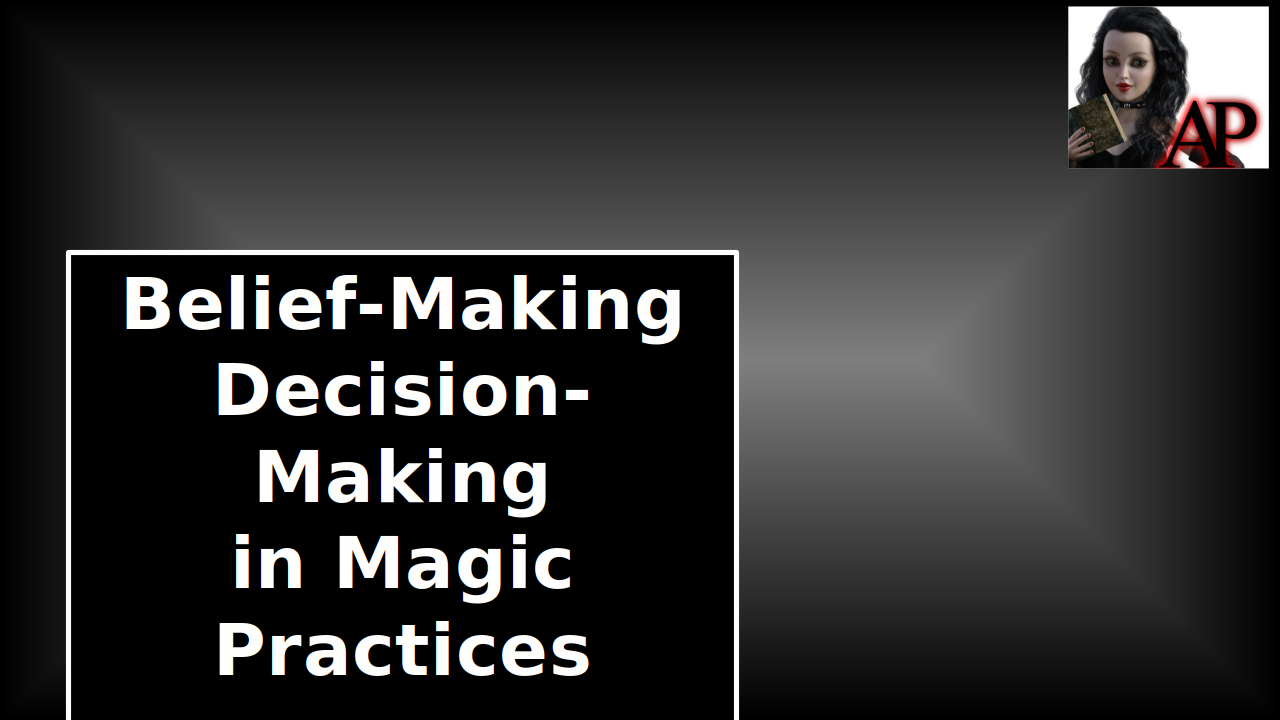 Presentation slide 01 "Belief-Making, Decision-Making in Magic Practices
