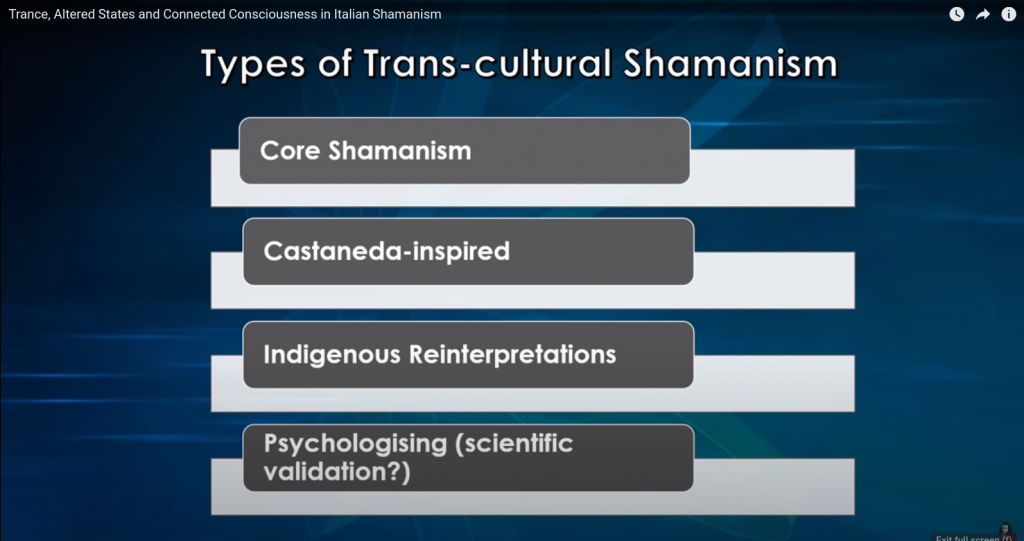 Lecture slide 3
Types of Trans-cultural Shamanism
Core Shamanism
Castaneda-inspired
Indigenous Reinterpretations
Psychologising (scientific validation?)