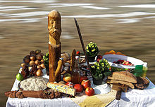 A Heathen shrine to the god Freyr, Sweden, 2010
https://en.wikipedia.org/wiki/Modern_paganism#/media/File:V%C3%A5rblot_2010_offerg%C3%A5vor.jpg