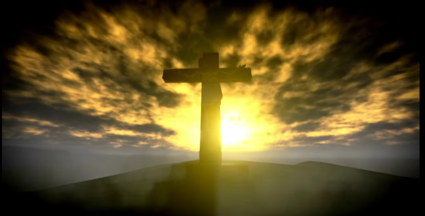 A cross with a sunset in background Screenshot