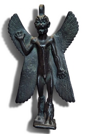 Bronze statuette of the Assyro-Babylonian demon king Pazuzu