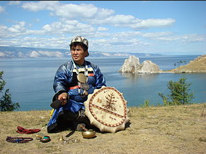 Buryat shaman on Olkhon Island, Siberia