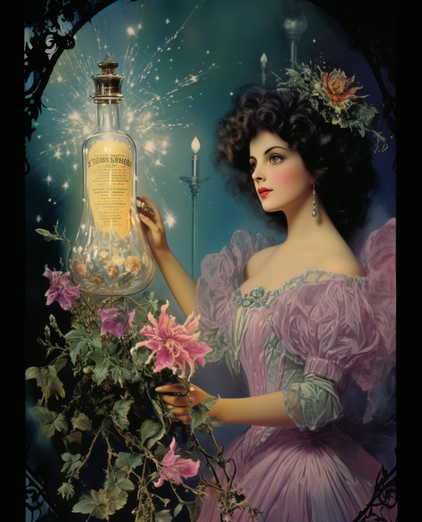 Victorian love potion Midjourney