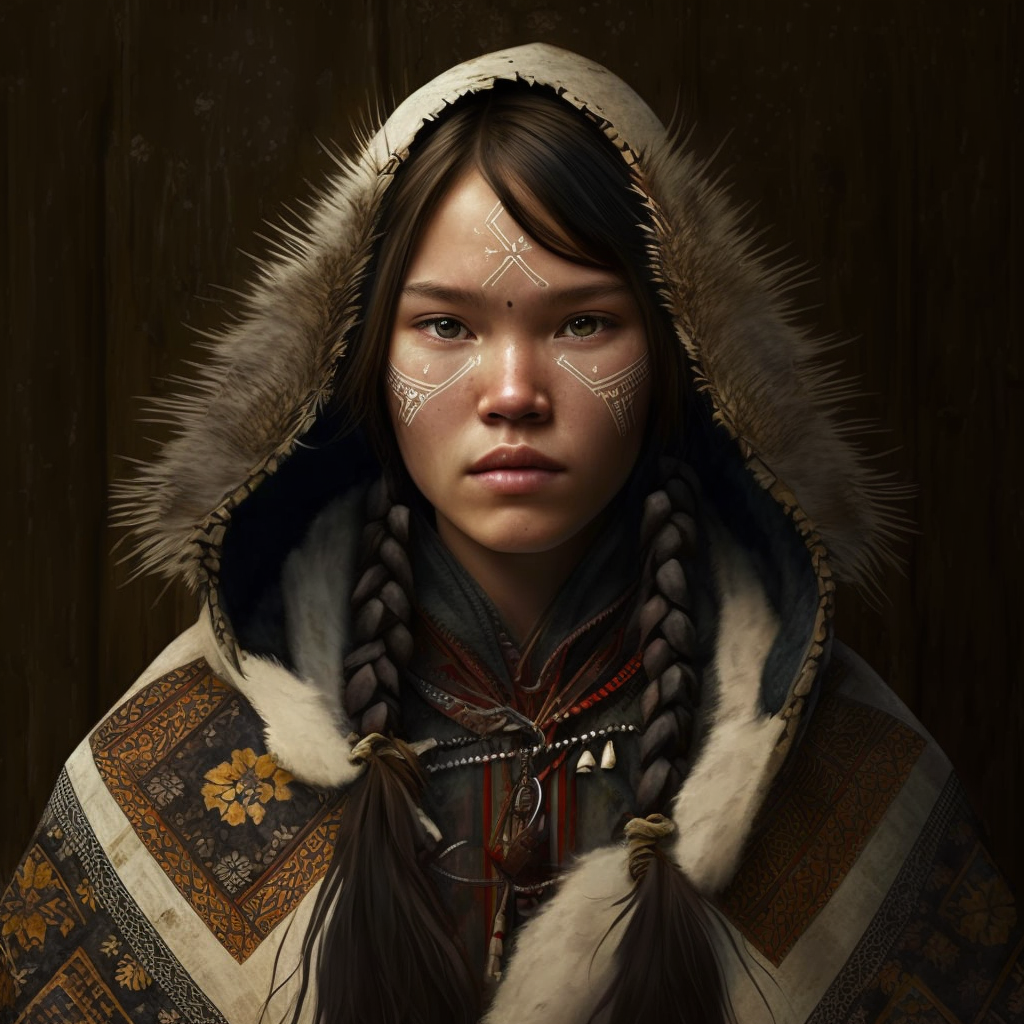 Siberian woman Midjourney