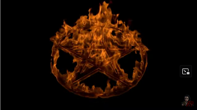 screenshot burning pentagram