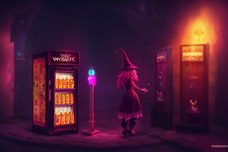 Magic vending machine Midjourney
