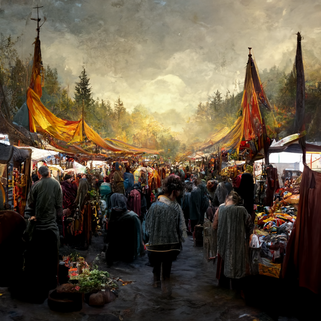 Pagan Pride market - Midjourney