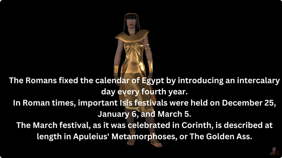 Roman changes to Egyptian calendar affecting festival dates